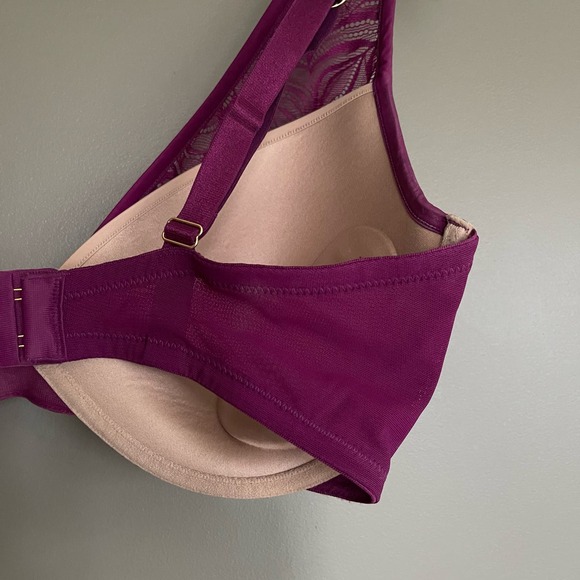 ThirdLove Feather Lace Bra Berry Crush Size 34F Purple Underwire Comfortable - Picture 15 of 16